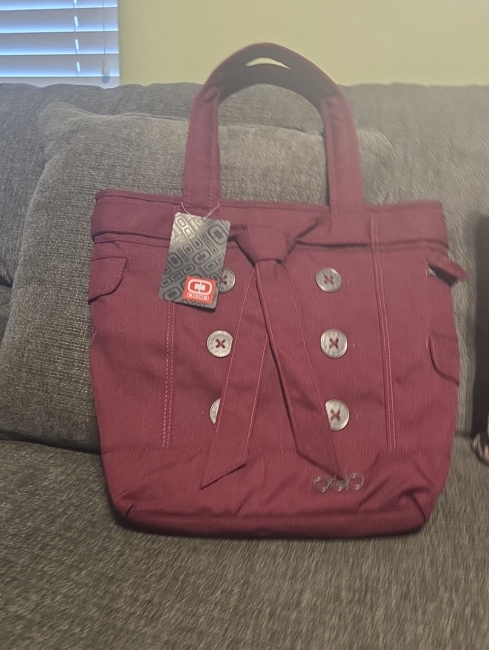 OGIO Melrose Canvas Laptop Tote Maroon With Padded Interior